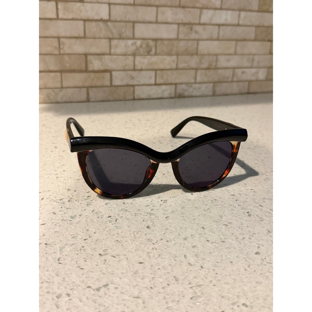 Max Mara MM Grace Sunglasses Black Tortoise Cat Eye Designer Luxury Women's